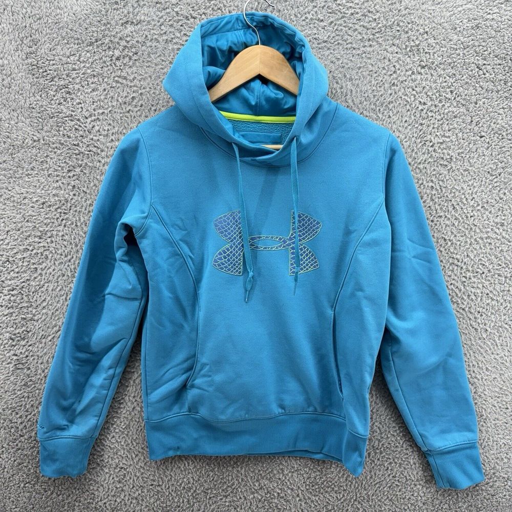 Under Armour Hoodie Women's Small UA‎ Coldgear Storm Semi-Fitted Sweatshirt READ